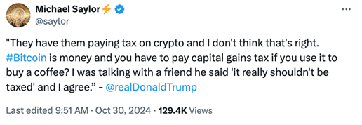 Michael Saylors falscher Tweet über Trump und Bitcoin