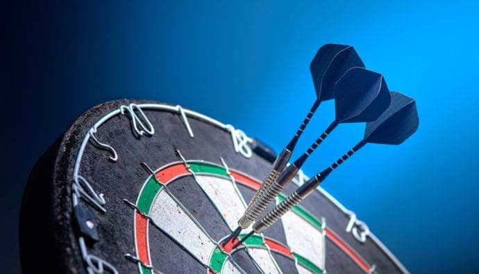 Das ergibt einen Neun-Darter bei der Darts-WM 2025