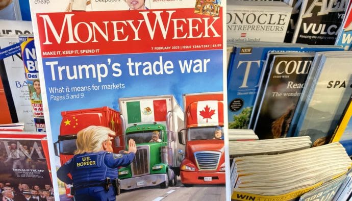 Ein großes Finanzmagazin mit dem von Trump angeheizten Handelskrieg als Titelthema