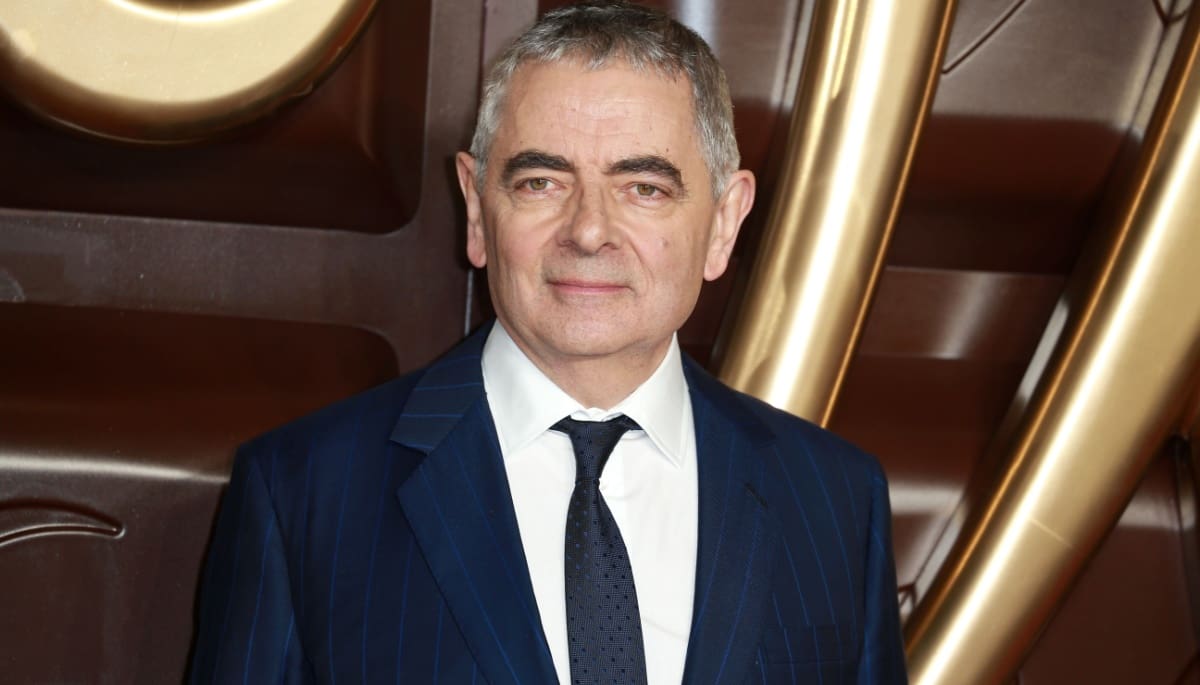 Ein Foto des Schauspielers hinter Mr. Bean, Rowan Atkinson